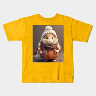 Hamster winter Christmas Kids T-Shirt